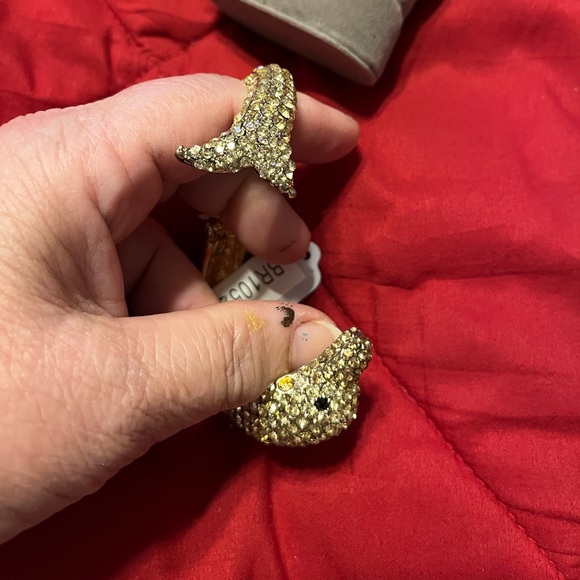 NWT Crystal Dolphin Hinged Bangle Bracelet - Picture 6 of 7